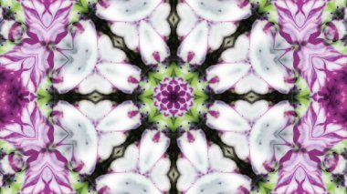 Soyut boya fırça mürekkep patlayabilir formanın düzgün kavramı simetrik desen süs dekoratif Kaleidoscope hareketi geometrik daire ve yıldız şekli