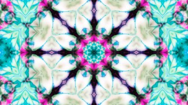 Soyut boya fırça mürekkep patlayabilir formanın düzgün kavramı simetrik desen süs dekoratif Kaleidoscope hareketi geometrik daire ve yıldız şekli