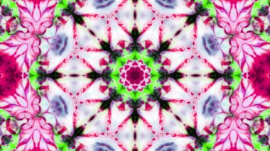 Soyut boya fırça mürekkep patlayabilir formanın düzgün kavramı simetrik desen süs dekoratif Kaleidoscope hareketi geometrik daire ve yıldız şekli