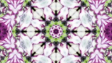 Soyut boya fırça mürekkep patlayabilir formanın düzgün kavramı simetrik desen süs dekoratif Kaleidoscope hareketi geometrik daire ve yıldız şekli