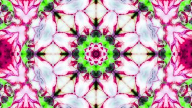 Soyut boya fırça mürekkep patlayabilir formanın düzgün kavramı simetrik desen süs dekoratif Kaleidoscope hareketi geometrik daire ve yıldız şekli