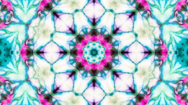 Soyut boya fırça mürekkep patlayabilir formanın düzgün kavramı simetrik desen süs dekoratif Kaleidoscope hareketi geometrik daire ve yıldız şekli