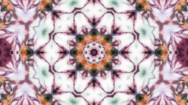 Soyut boya fırça mürekkep patlayabilir formanın düzgün kavramı simetrik desen süs dekoratif Kaleidoscope hareketi geometrik daire ve yıldız şekli