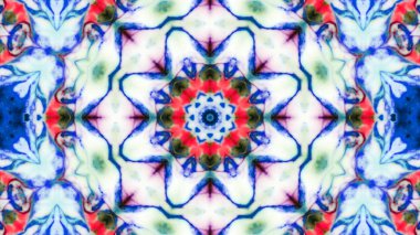 Soyut boya fırça mürekkep patlayabilir formanın düzgün kavramı simetrik desen süs dekoratif Kaleidoscope hareketi geometrik daire ve yıldız şekli