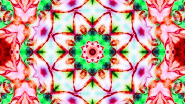 Soyut boya fırça mürekkep patlayabilir formanın düzgün kavramı simetrik desen süs dekoratif Kaleidoscope hareketi geometrik daire ve yıldız şekli