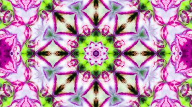 Soyut boya fırça mürekkep patlayabilir formanın düzgün kavramı simetrik desen süs dekoratif Kaleidoscope hareketi geometrik daire ve yıldız şekli