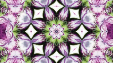 Soyut boya fırça mürekkep patlayabilir formanın düzgün kavramı simetrik desen süs dekoratif Kaleidoscope hareketi geometrik daire ve yıldız şekli