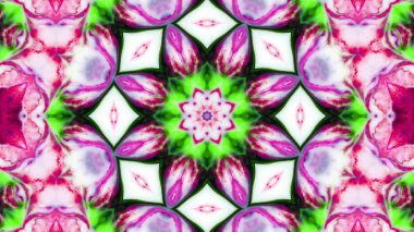 Soyut boya fırça mürekkep patlayabilir formanın düzgün kavramı simetrik desen süs dekoratif Kaleidoscope hareketi geometrik daire ve yıldız şekli