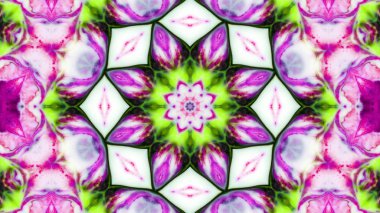 Soyut boya fırça mürekkep patlayabilir formanın düzgün kavramı simetrik desen süs dekoratif Kaleidoscope hareketi geometrik daire ve yıldız şekli