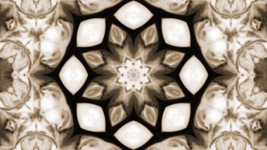 Soyut boya fırça mürekkep patlayabilir formanın düzgün kavramı simetrik desen süs dekoratif Kaleidoscope hareketi geometrik daire ve yıldız şekli