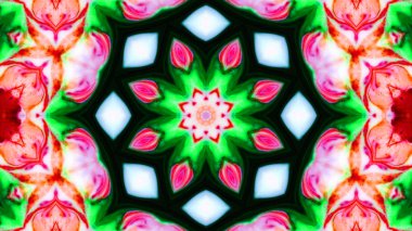 Soyut boya fırça mürekkep patlayabilir formanın düzgün kavramı simetrik desen süs dekoratif Kaleidoscope hareketi geometrik daire ve yıldız şekli