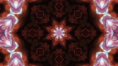 Soyut boya fırça mürekkep patlayabilir formanın düzgün kavramı simetrik desen süs dekoratif Kaleidoscope hareketi geometrik daire ve yıldız şekli