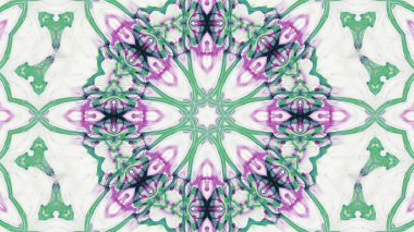 Soyut boya fırça mürekkep patlayabilir formanın düzgün kavramı simetrik desen süs dekoratif Kaleidoscope hareketi geometrik daire ve yıldız şekli