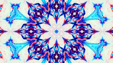 Soyut boya fırça mürekkep patlayabilir formanın düzgün kavramı simetrik desen süs dekoratif Kaleidoscope hareketi geometrik daire ve yıldız şekli