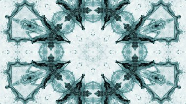 Soyut boya fırça mürekkep patlayabilir formanın düzgün kavramı simetrik desen süs dekoratif Kaleidoscope hareketi geometrik daire ve yıldız şekli