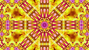 Soyut boya fırça mürekkep patlayabilir formanın düzgün kavramı simetrik desen süs dekoratif Kaleidoscope hareketi geometrik daire ve yıldız şekli