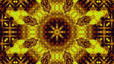 Soyut boya fırça mürekkep patlayabilir formanın düzgün kavramı simetrik desen süs dekoratif Kaleidoscope hareketi geometrik daire ve yıldız şekli