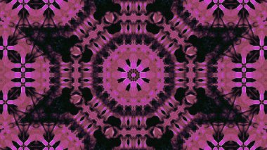 Soyut boya fırça mürekkep patlayabilir formanın düzgün kavramı simetrik desen süs dekoratif Kaleidoscope hareketi geometrik daire ve yıldız şekli