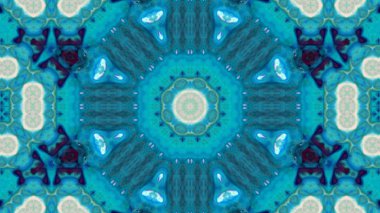 Soyut boya fırça mürekkep patlayabilir formanın düzgün kavramı simetrik desen süs dekoratif Kaleidoscope hareketi geometrik daire ve yıldız şekli