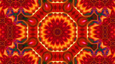 Soyut boya fırça mürekkep patlayabilir formanın düzgün kavramı simetrik desen süs dekoratif Kaleidoscope hareketi geometrik daire ve yıldız şekli