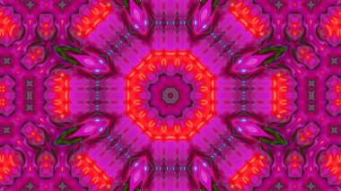 Soyut boya fırça mürekkep patlayabilir formanın düzgün kavramı simetrik desen süs dekoratif Kaleidoscope hareketi geometrik daire ve yıldız şekli