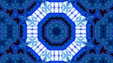 Soyut boya fırça mürekkep patlayabilir formanın düzgün kavramı simetrik desen süs dekoratif Kaleidoscope hareketi geometrik daire ve yıldız şekli