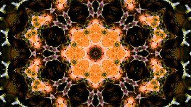 Soyut boya fırça mürekkep patlayabilir formanın düzgün kavramı simetrik desen süs dekoratif Kaleidoscope hareketi geometrik daire ve yıldız şekli