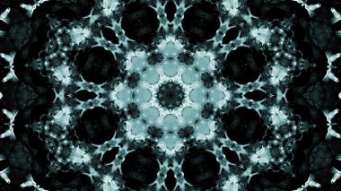 Soyut boya fırça mürekkep patlayabilir formanın düzgün kavramı simetrik desen süs dekoratif Kaleidoscope hareketi geometrik daire ve yıldız şekli