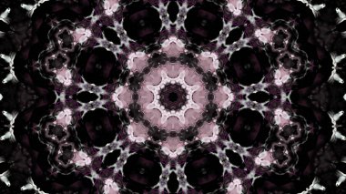 Soyut boya fırça mürekkep patlayabilir formanın düzgün kavramı simetrik desen süs dekoratif Kaleidoscope hareketi geometrik daire ve yıldız şekli