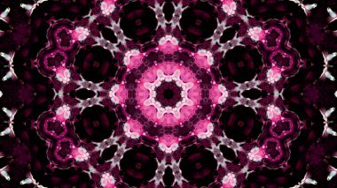 Soyut boya fırça mürekkep patlayabilir formanın düzgün kavramı simetrik desen süs dekoratif Kaleidoscope hareketi geometrik daire ve yıldız şekli