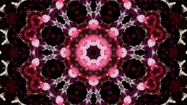 Soyut boya fırça mürekkep patlayabilir formanın düzgün kavramı simetrik desen süs dekoratif Kaleidoscope hareketi geometrik daire ve yıldız şekli