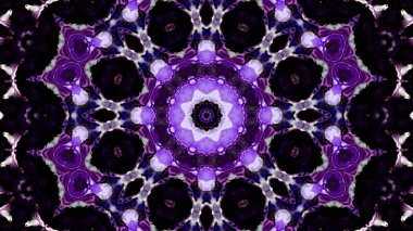 Soyut boya fırça mürekkep patlayabilir formanın düzgün kavramı simetrik desen süs dekoratif Kaleidoscope hareketi geometrik daire ve yıldız şekli