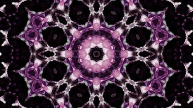 Soyut boya fırça mürekkep patlayabilir formanın düzgün kavramı simetrik desen süs dekoratif Kaleidoscope hareketi geometrik daire ve yıldız şekli