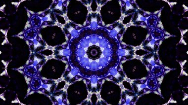 Soyut boya fırça mürekkep patlayabilir formanın düzgün kavramı simetrik desen süs dekoratif Kaleidoscope hareketi geometrik daire ve yıldız şekli