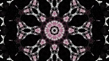 Soyut boya fırça mürekkep patlayabilir formanın düzgün kavramı simetrik desen süs dekoratif Kaleidoscope hareketi geometrik daire ve yıldız şekli