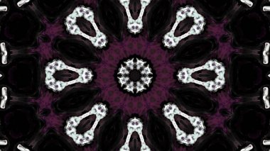 Soyut boya fırça mürekkep patlayabilir formanın düzgün kavramı simetrik desen süs dekoratif Kaleidoscope hareketi geometrik daire ve yıldız şekli