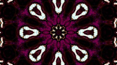 Soyut boya fırça mürekkep patlayabilir formanın düzgün kavramı simetrik desen süs dekoratif Kaleidoscope hareketi geometrik daire ve yıldız şekli