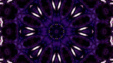 Soyut boya fırça mürekkep patlayabilir formanın düzgün kavramı simetrik desen süs dekoratif Kaleidoscope hareketi geometrik daire ve yıldız şekli