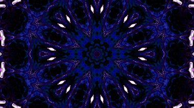 Soyut boya fırça mürekkep patlayabilir formanın düzgün kavramı simetrik desen süs dekoratif Kaleidoscope hareketi geometrik daire ve yıldız şekli