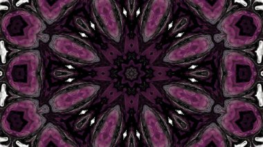 Soyut boya fırça mürekkep patlayabilir formanın düzgün kavramı simetrik desen süs dekoratif Kaleidoscope hareketi geometrik daire ve yıldız şekli