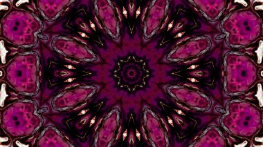 Soyut boya fırça mürekkep patlayabilir formanın düzgün kavramı simetrik desen süs dekoratif Kaleidoscope hareketi geometrik daire ve yıldız şekli