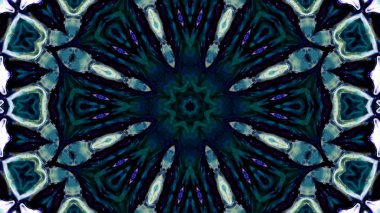 Soyut boya fırça mürekkep patlayabilir formanın düzgün kavramı simetrik desen süs dekoratif Kaleidoscope hareketi geometrik daire ve yıldız şekli