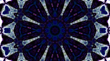 Soyut boya fırça mürekkep patlayabilir formanın düzgün kavramı simetrik desen süs dekoratif Kaleidoscope hareketi geometrik daire ve yıldız şekli