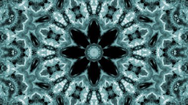 Soyut boya fırça mürekkep patlayabilir formanın düzgün kavramı simetrik desen süs dekoratif Kaleidoscope hareketi geometrik daire ve yıldız şekli