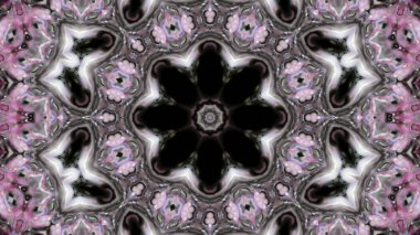 Soyut boya fırça mürekkep patlayabilir formanın düzgün kavramı simetrik desen süs dekoratif Kaleidoscope hareketi geometrik daire ve yıldız şekli