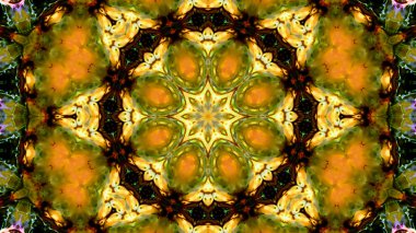 Soyut boya fırça mürekkep patlayabilir formanın düzgün kavramı simetrik desen süs dekoratif Kaleidoscope hareketi geometrik daire ve yıldız şekli