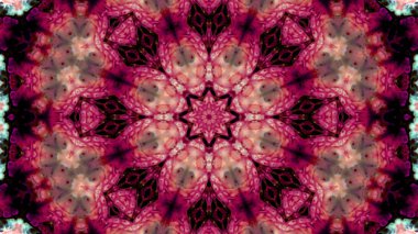 Soyut boya fırça mürekkep patlayabilir formanın düzgün kavramı simetrik desen süs dekoratif Kaleidoscope hareketi geometrik daire ve yıldız şekli