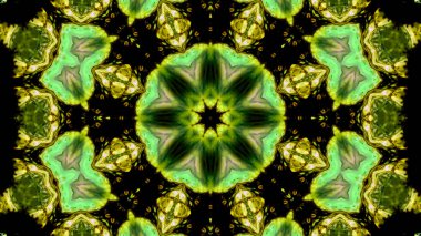 Soyut boya fırça mürekkep patlayabilir formanın düzgün kavramı simetrik desen süs dekoratif Kaleidoscope hareketi geometrik daire ve yıldız şekli