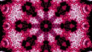 Soyut boya fırça mürekkep patlayabilir formanın düzgün kavramı simetrik desen süs dekoratif Kaleidoscope hareketi geometrik daire ve yıldız şekli