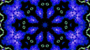 Soyut boya fırça mürekkep patlayabilir formanın düzgün kavramı simetrik desen süs dekoratif Kaleidoscope hareketi geometrik daire ve yıldız şekli